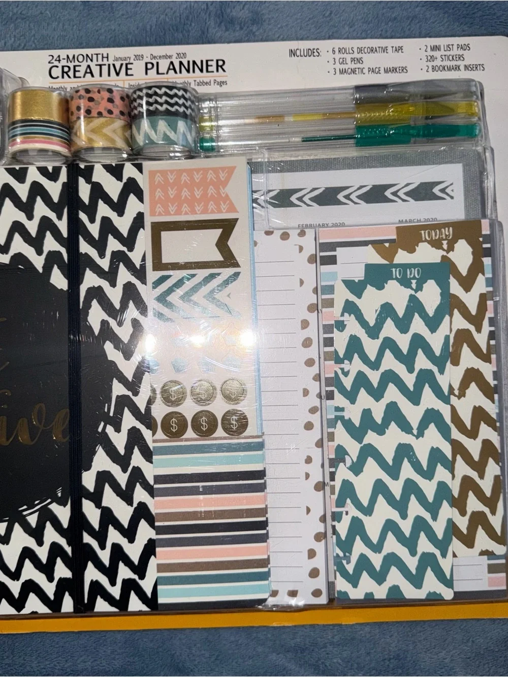 Creative Planner Kit - Black & Teal Accents from 2019-2020